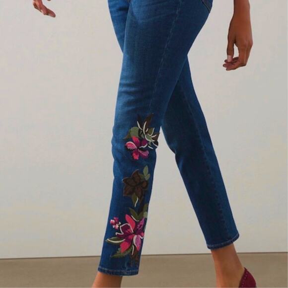 Chico’s Pull-On Embellished Ankle Jeggings in ANDROMEDA INDIGO Size 20T - Picture 2 of 10